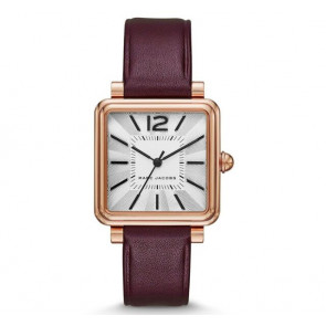 Watch strap Marc by Marc Jacobs MJ1521 Leather Red 16mm